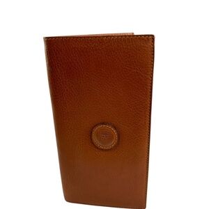 Vintage Genuine ISTANTE Brown Leather Pebbled Long Wallet Made In Italy Unisex